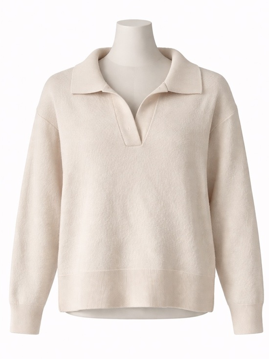 Wilfred Sweaters - Size S Wilfred Women’s Merino Wool Collared Polo Sweater Cream Cozy